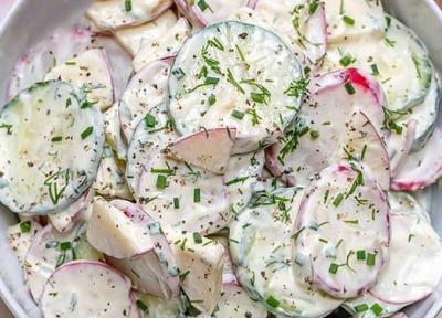 طرز تهیه سالاد خیار و شوید