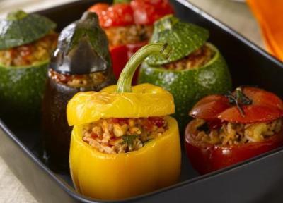 طرز تهیه دلمه فلفل و بادمجان خوشمزه