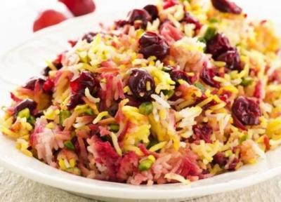 طرز تهیه آلبالو پلو با گوشت تکه ای