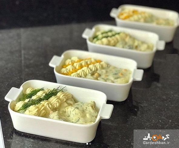 طرز تهیه سالاد سیب زمینی با مرغ و خردل با طعمی بی نظیر