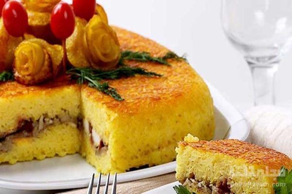 ته چین قارچ و بادمجان، غذای خوشمزه بدون گوشت ته چین قارچ و بادمجان، غذای خوشمزه بدون گوشت